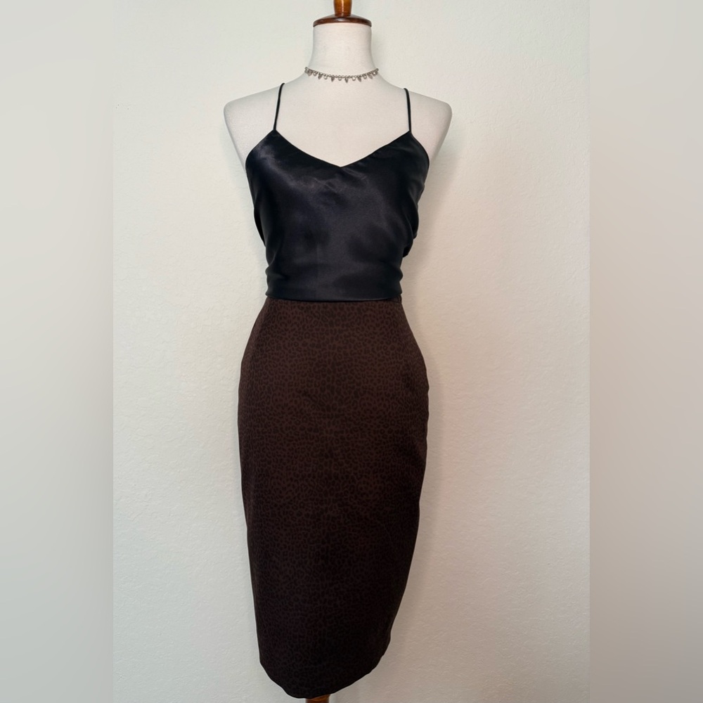Vintage Vertigo Paris, Made in France, Cheetah Leopard Print Skirt